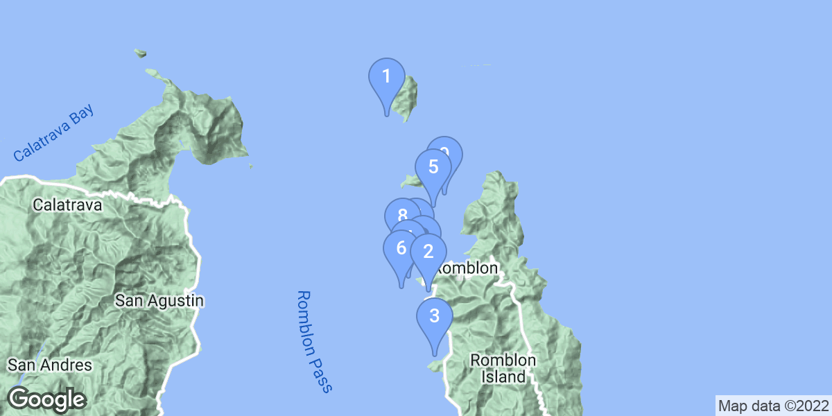 Romblon dive site map