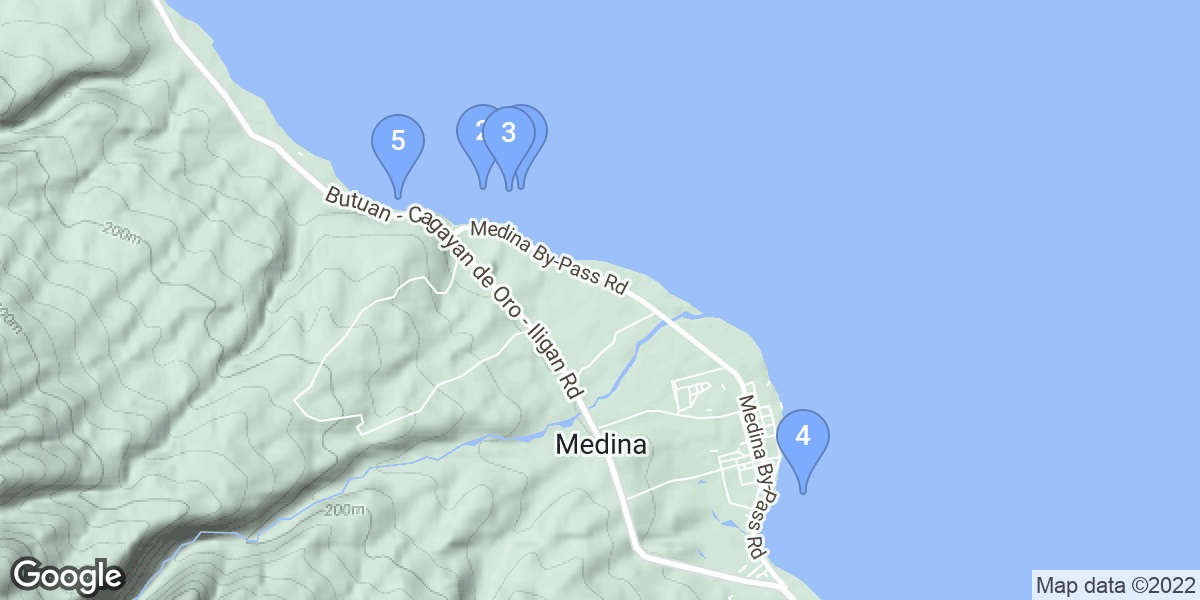 Medina dive site map