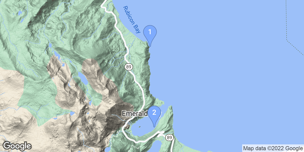 Emerald Bay dive site map