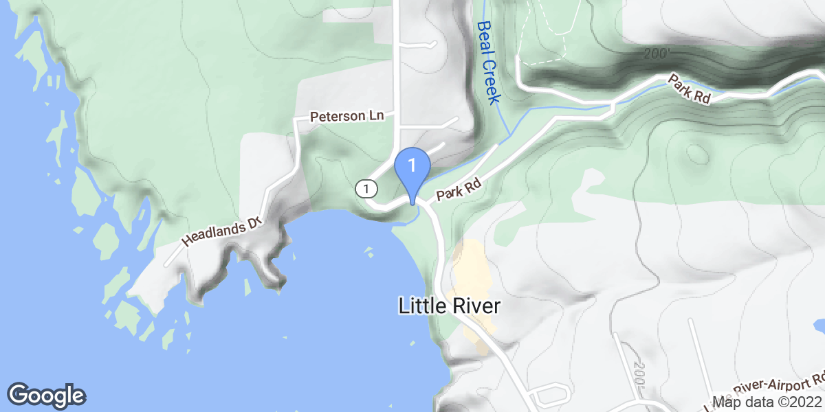 Little River dive site map