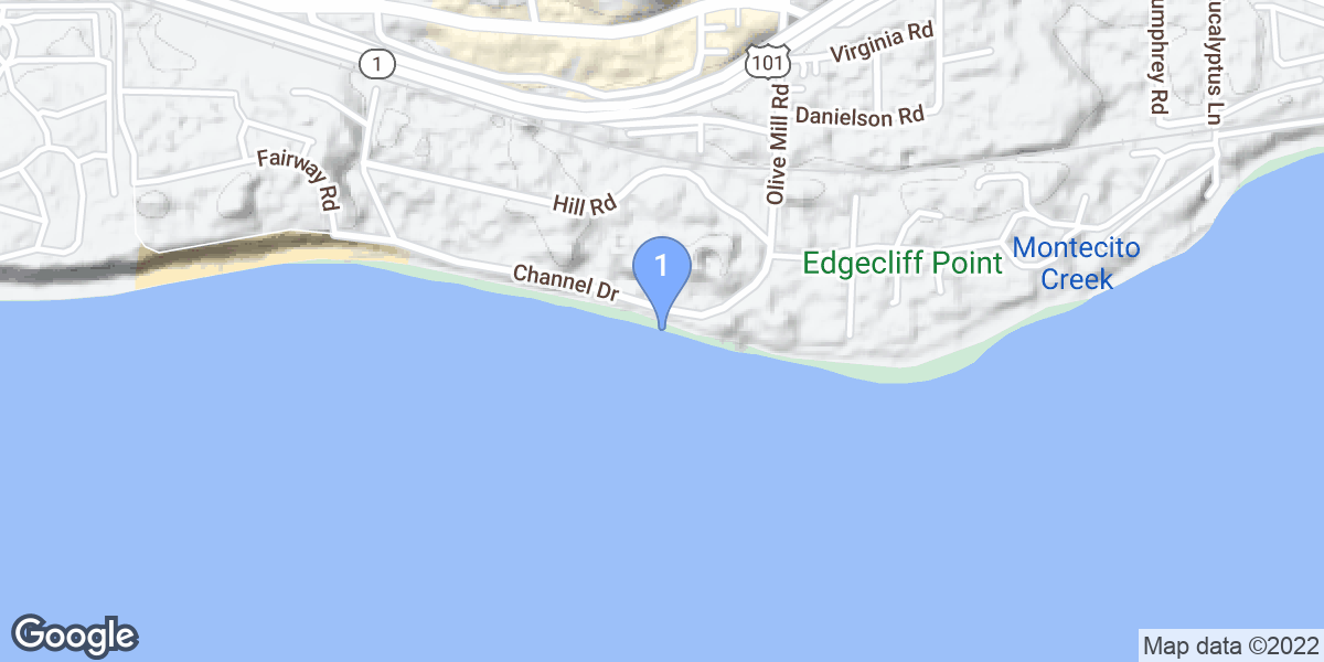 Montecito dive site map