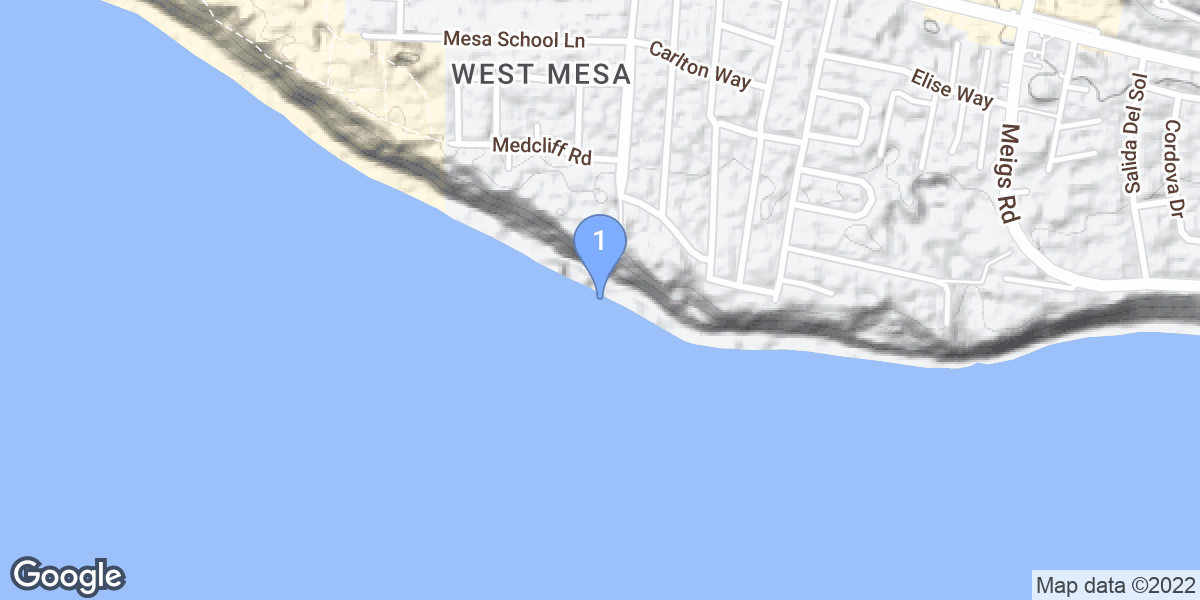 Santa Barbara dive site map