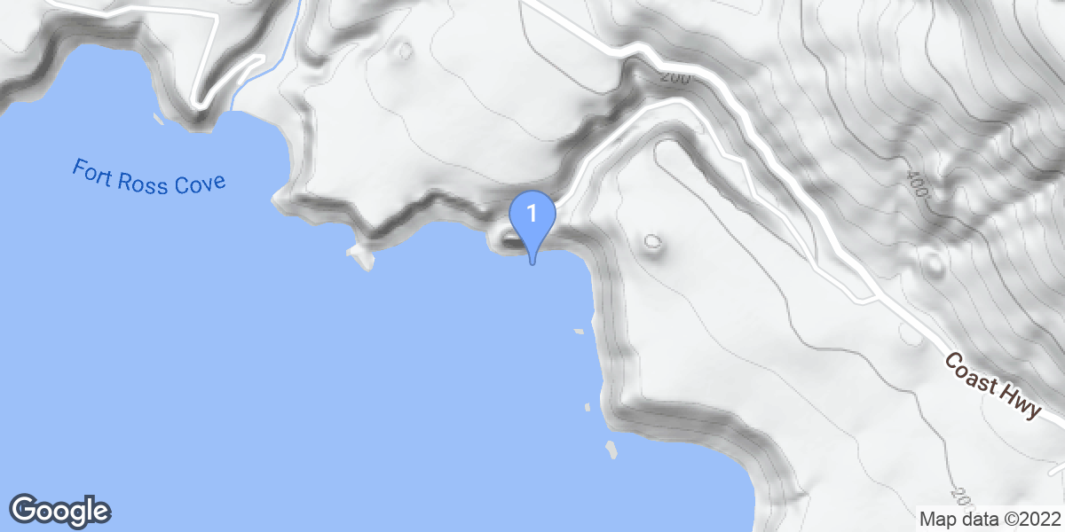 Fort Ross dive site map