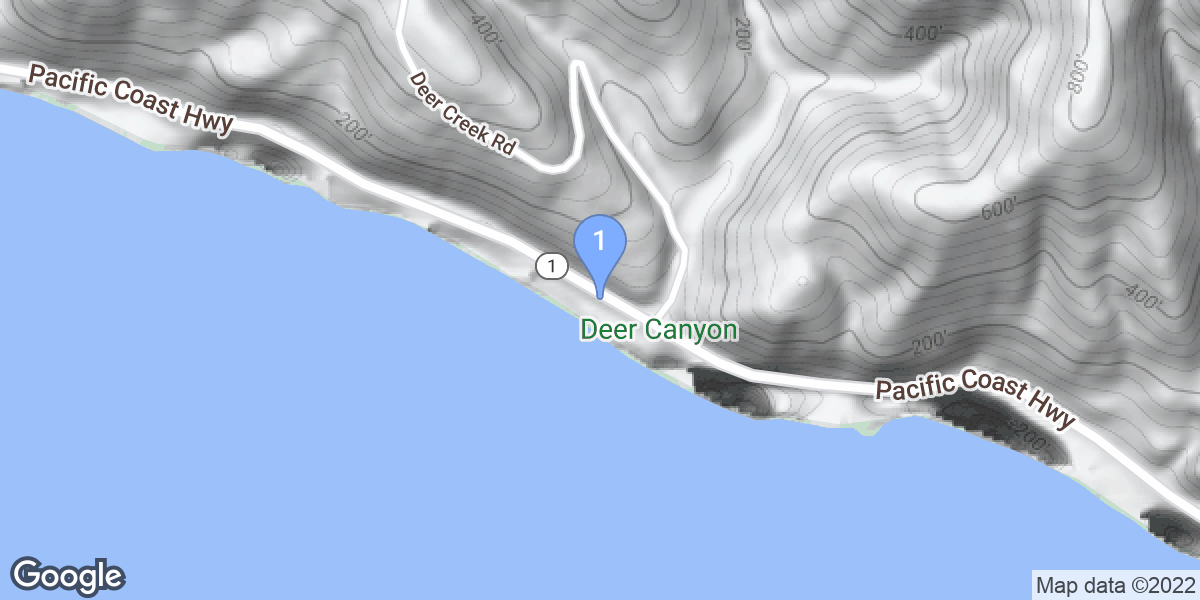 Malibu dive site map