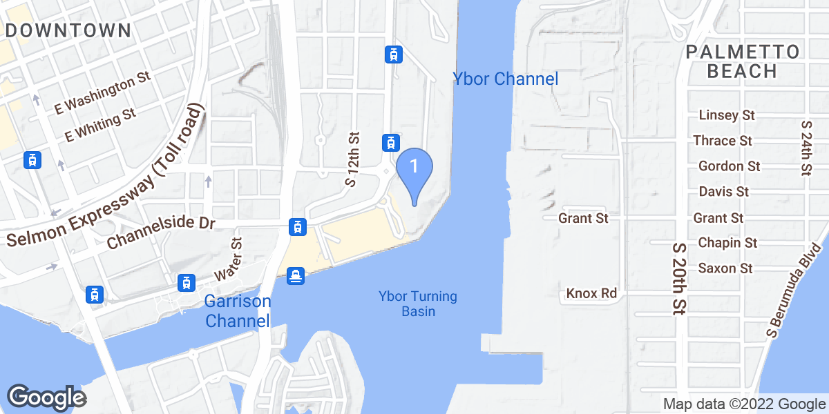 Tampa dive site map