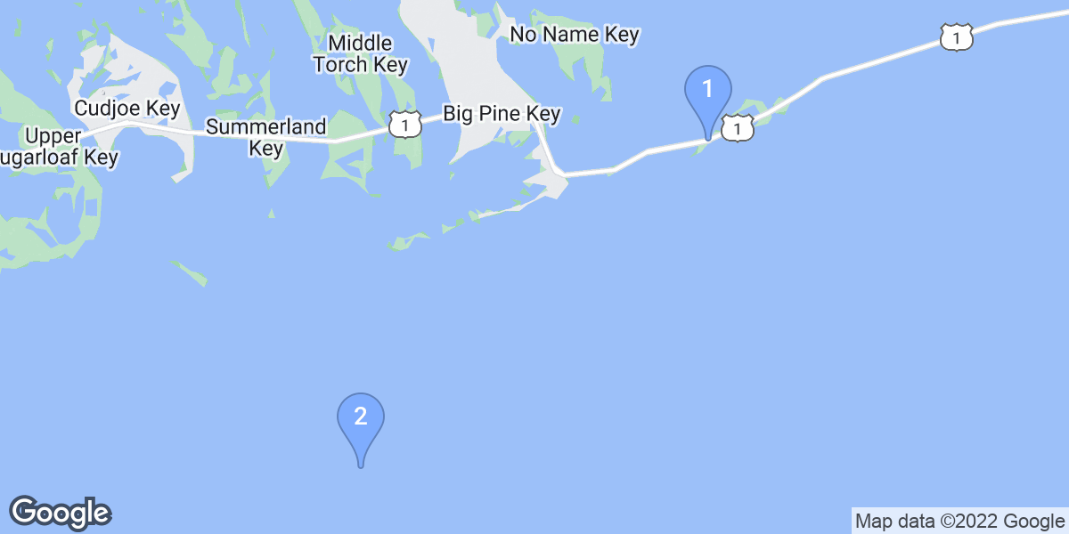 Big Pine Key dive site map