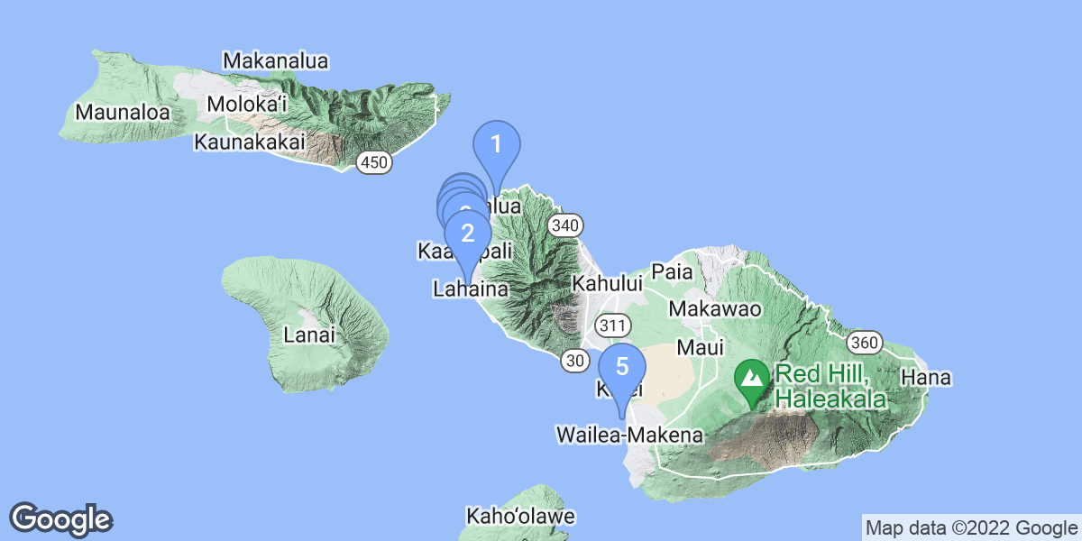 Lahaina dive site map