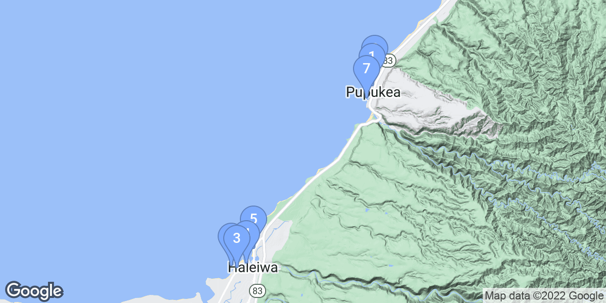 Haleiwa dive site map
