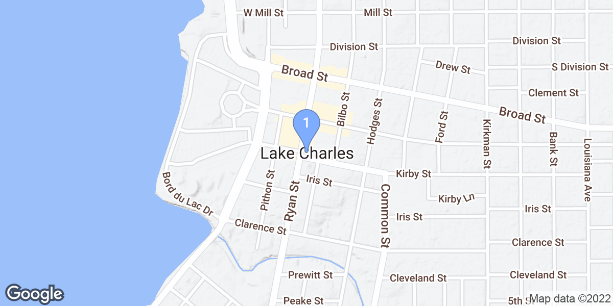 Lake Charles dive site map