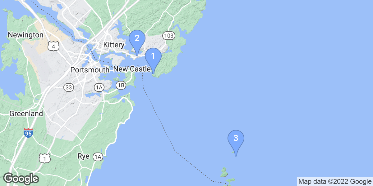 Kittery dive site map