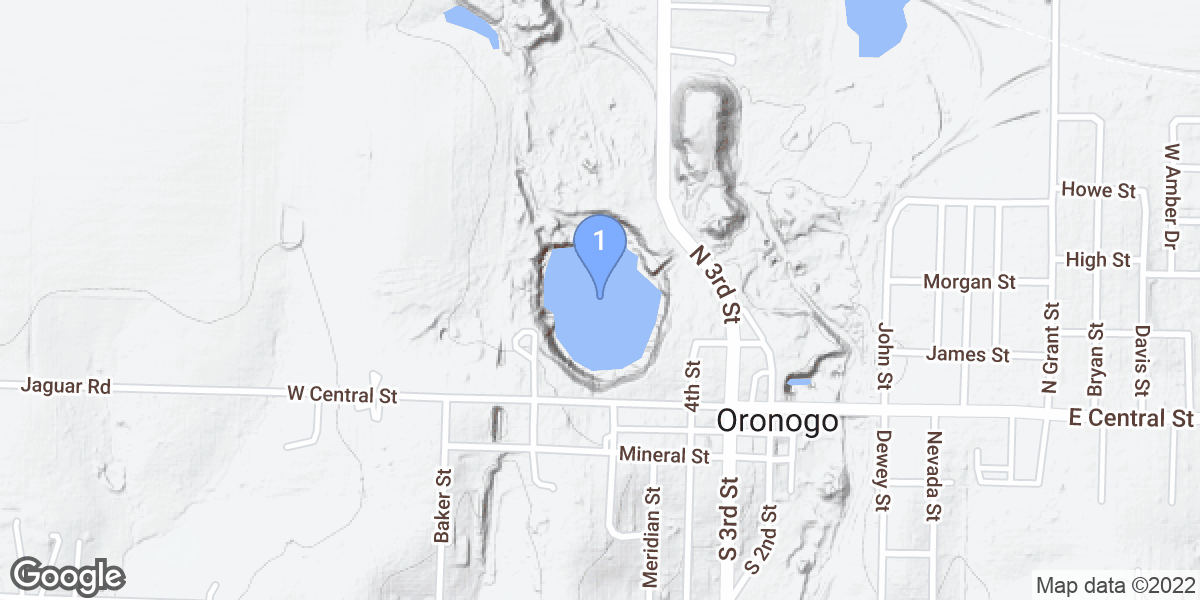 Oronogo dive site map