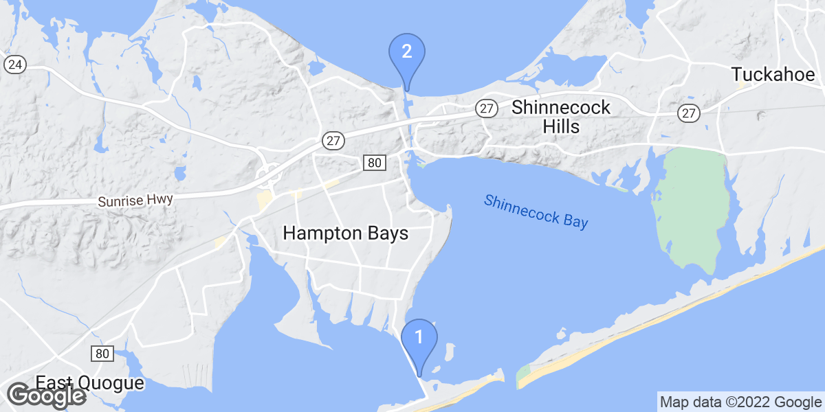 Hampton Bays dive site map