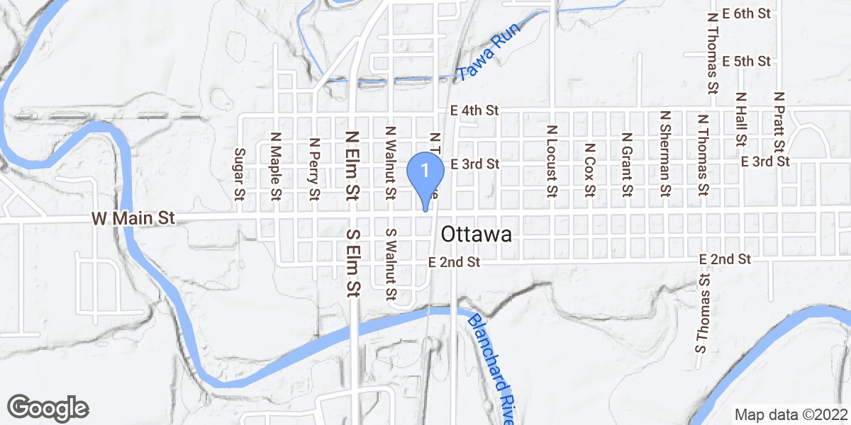 Ottawa dive site map