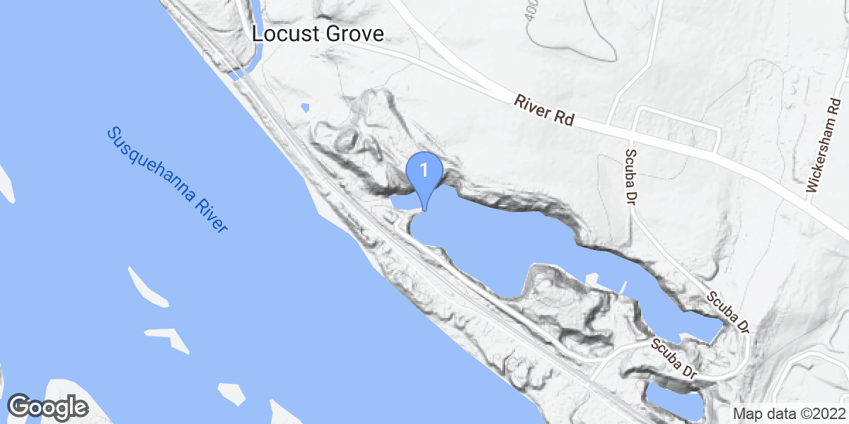 Locust Grove dive site map
