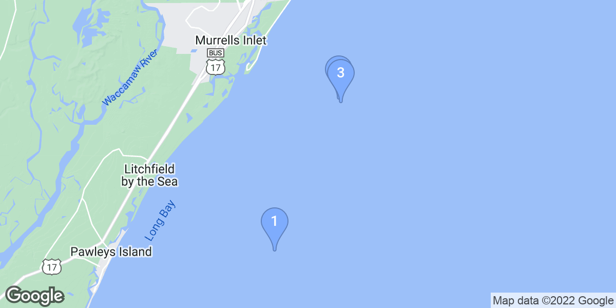 Murrells Inlet dive site map