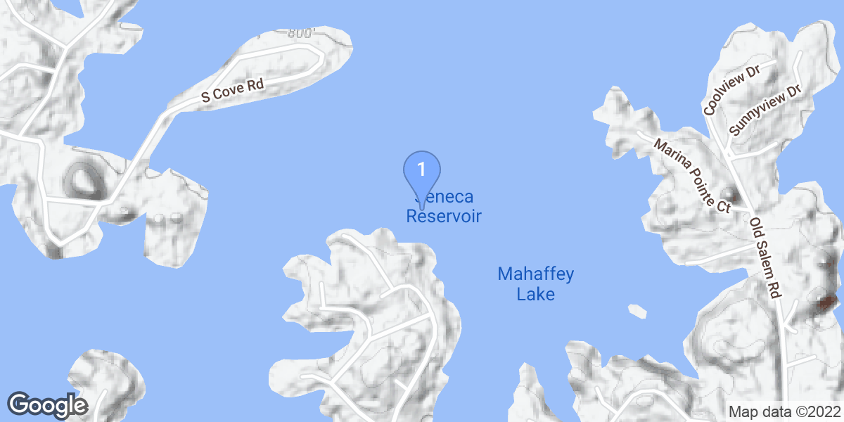 Seneca dive site map