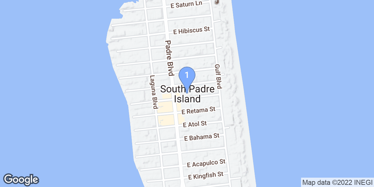 South Padre Island dive site map