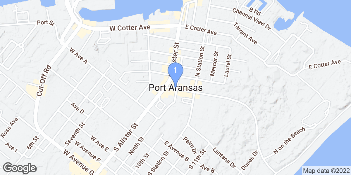 Port Aransas dive site map