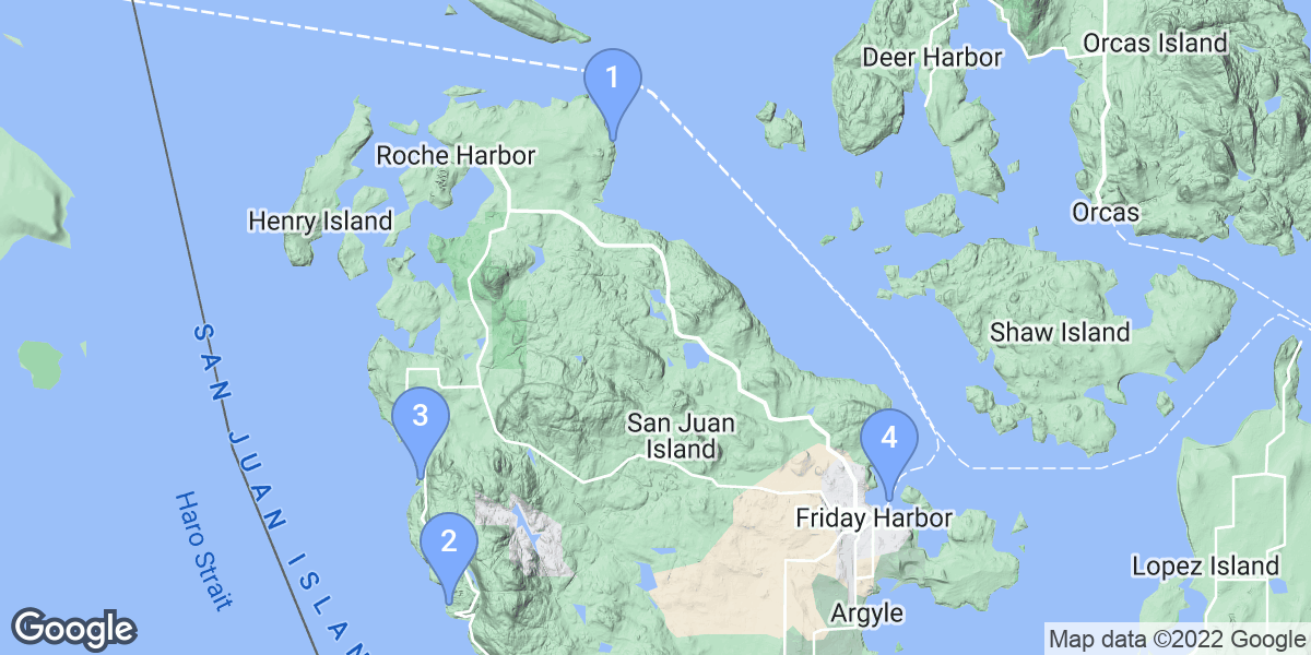 Friday Harbor dive site map