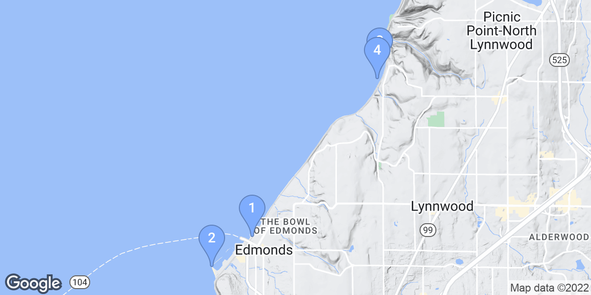 Edmonds dive site map