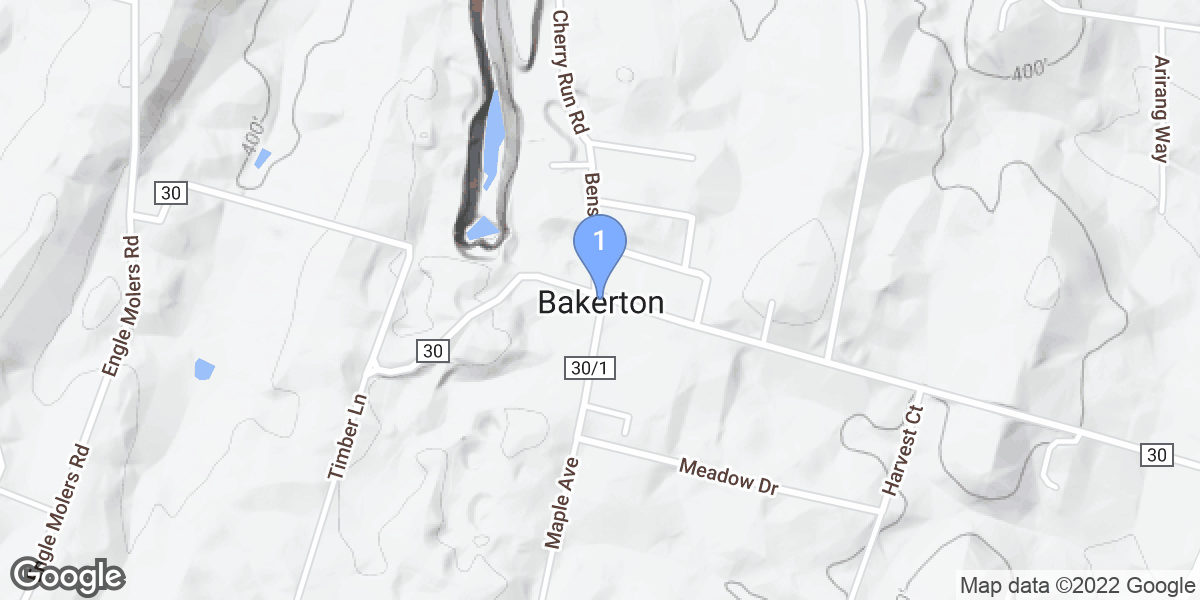 Bakerton dive site map