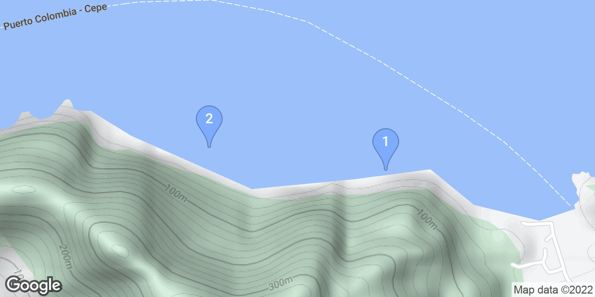 Chuao dive site map