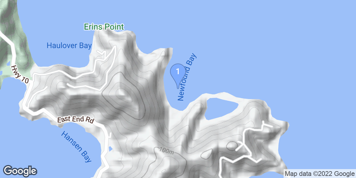 East End dive site map
